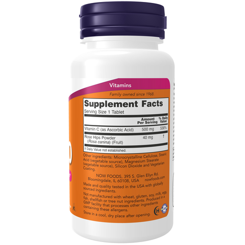 NOW Foods Vitamin C-500 100 Tablets