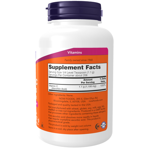 NOW Foods Vitamin C Crystals Powder 8 oz | Pure Ascorbic Acid