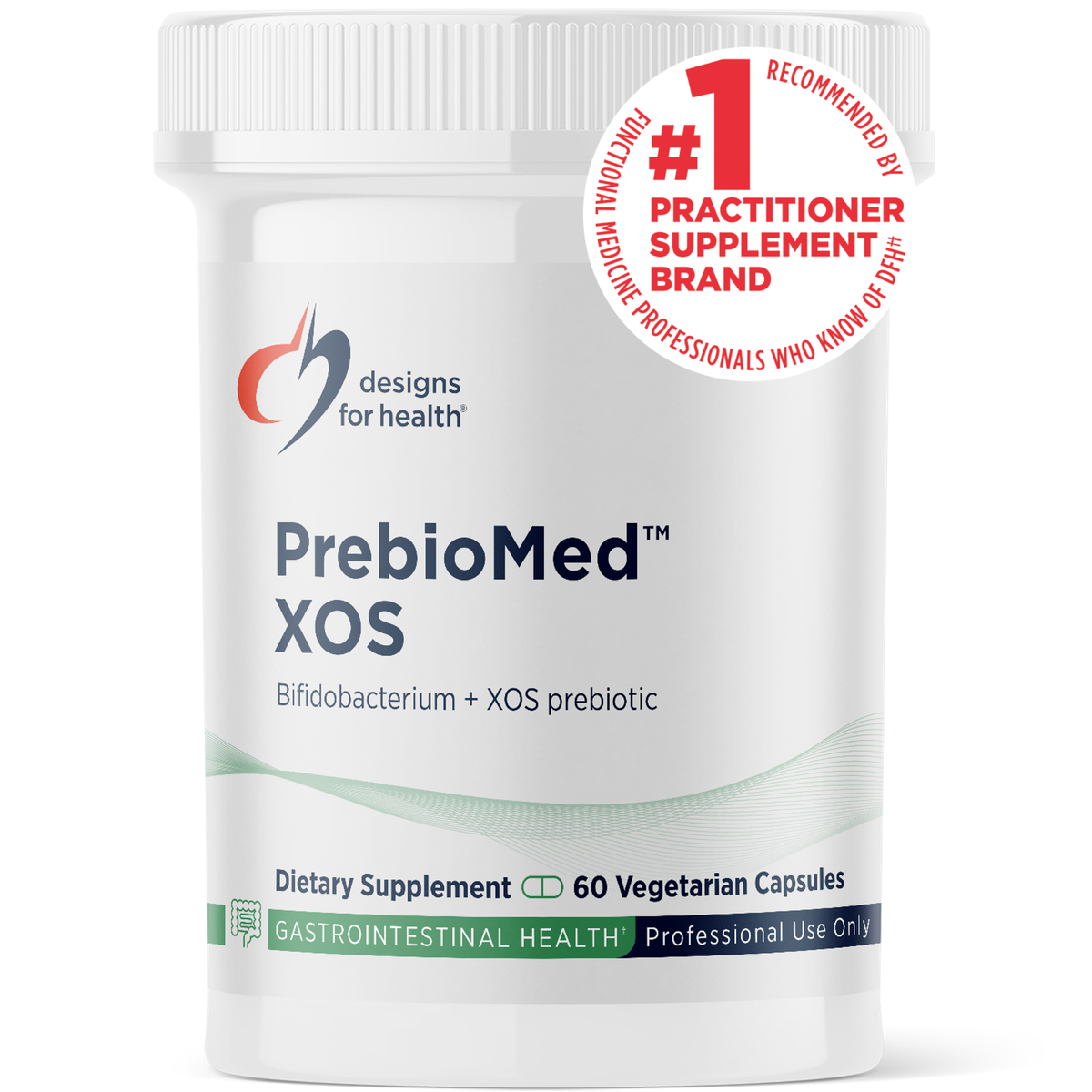 Designs for Health PrebioMed XOS 60 capsules front label