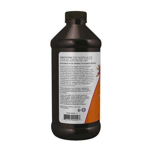 NOW Foods Ultra B-12 Liquid 16 oz | Methylcobalamin Value Size