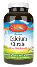Carlson Labs Chewable Calcium Citrate 120 Tablets — product packaging