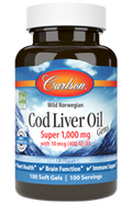 Carlson Labs Cod Liver Oil Gems 100 Softgels — product packaging