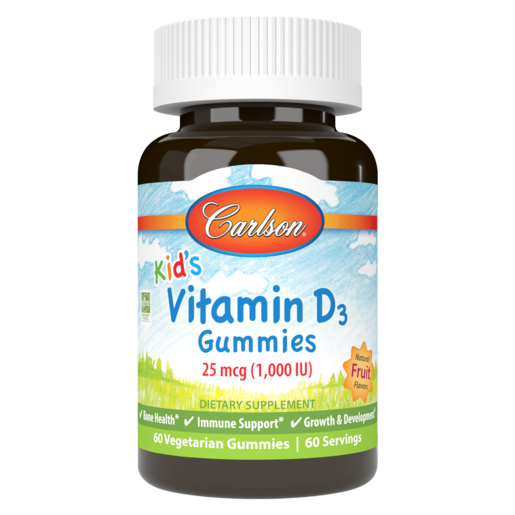 Carlson Labs Kid’s Vitamin D3 Gummies 1,000 IU 60 Gummies — product packaging