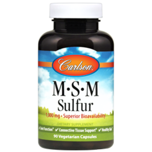 Carlson Labs M-S-M Sulfur 1,000 mg 90 Capsules — product packaging