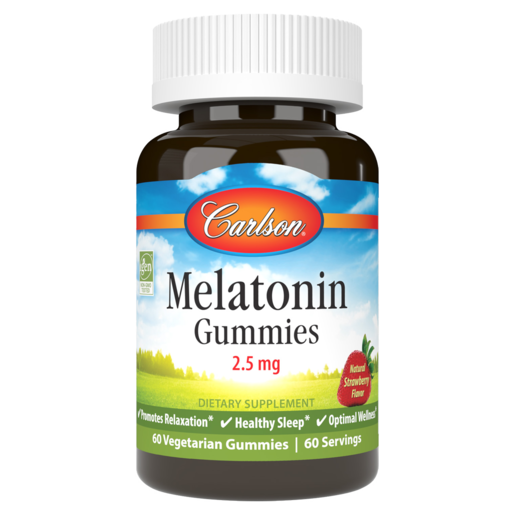 Carlson Labs Melatonin Gummies 2.5 mg 60 Gummies — product packaging