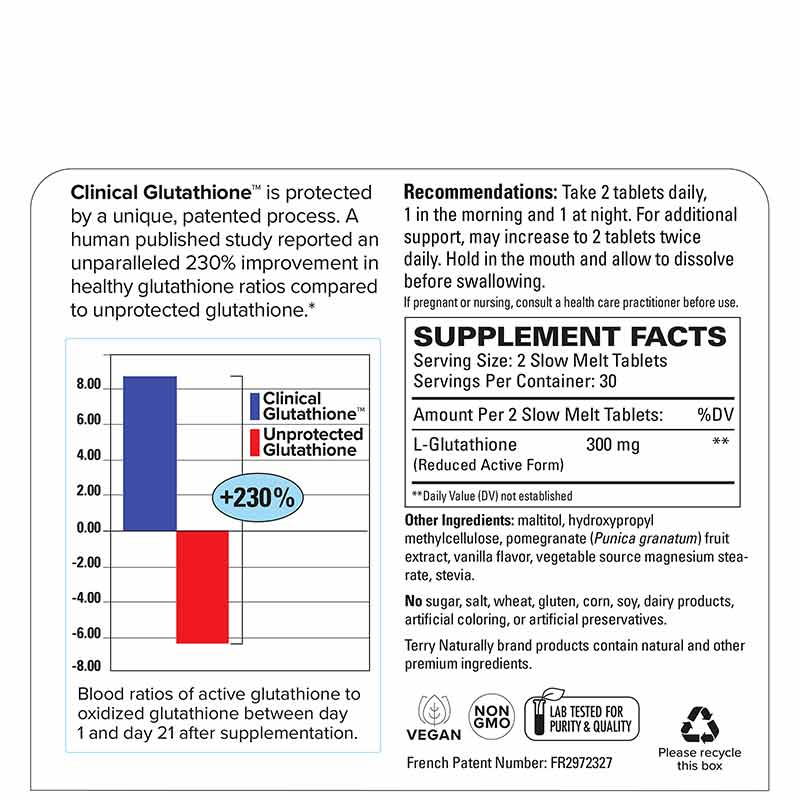 Terry Naturally Clinical Glutathione 60 Tablets