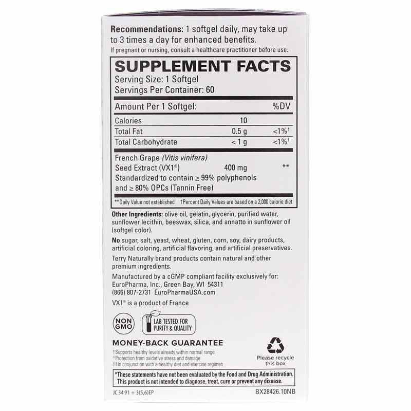 Terry Naturally Advanced OPC Extra Strength 400 mg 60 Softgels