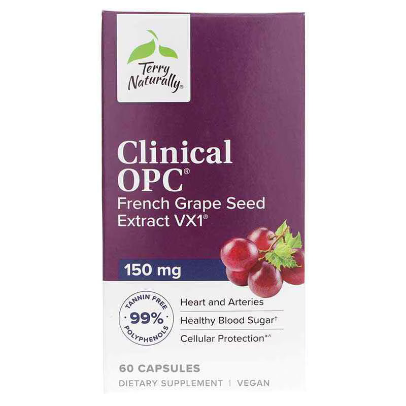 Terry Naturally Clinical OPC French Grape Seed Extract 60 Capsules