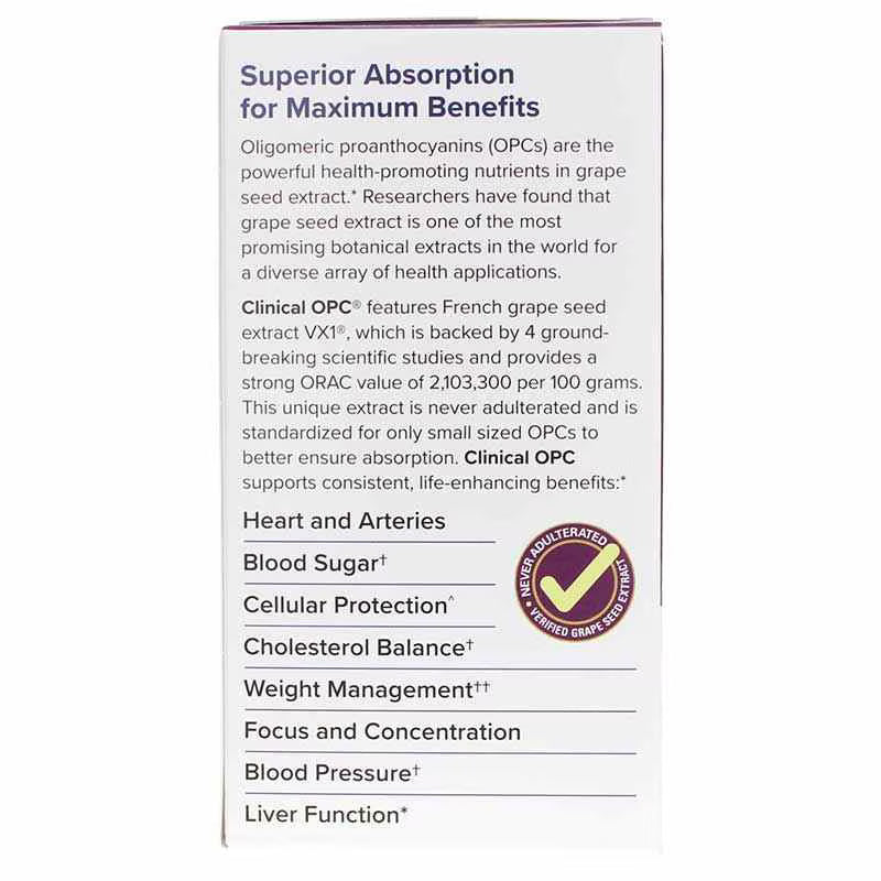 Terry Naturally Clinical OPC French Grape Seed Extract 60 Capsules