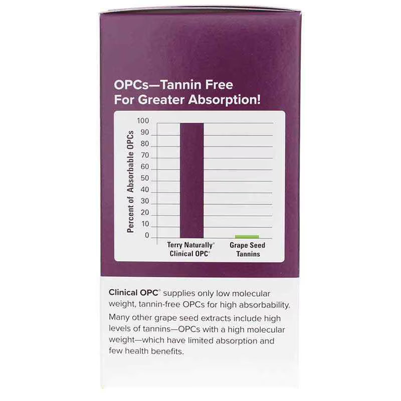 Terry Naturally Clinical OPC French Grape Seed Extract 60 Capsules