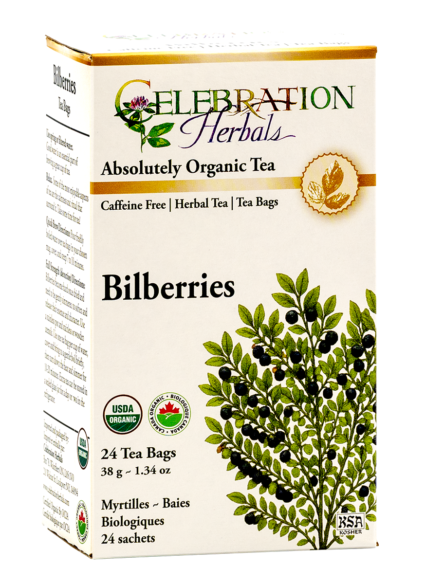 Celebration Herbals Organic Bilberries Tea – 24 Tea Bags