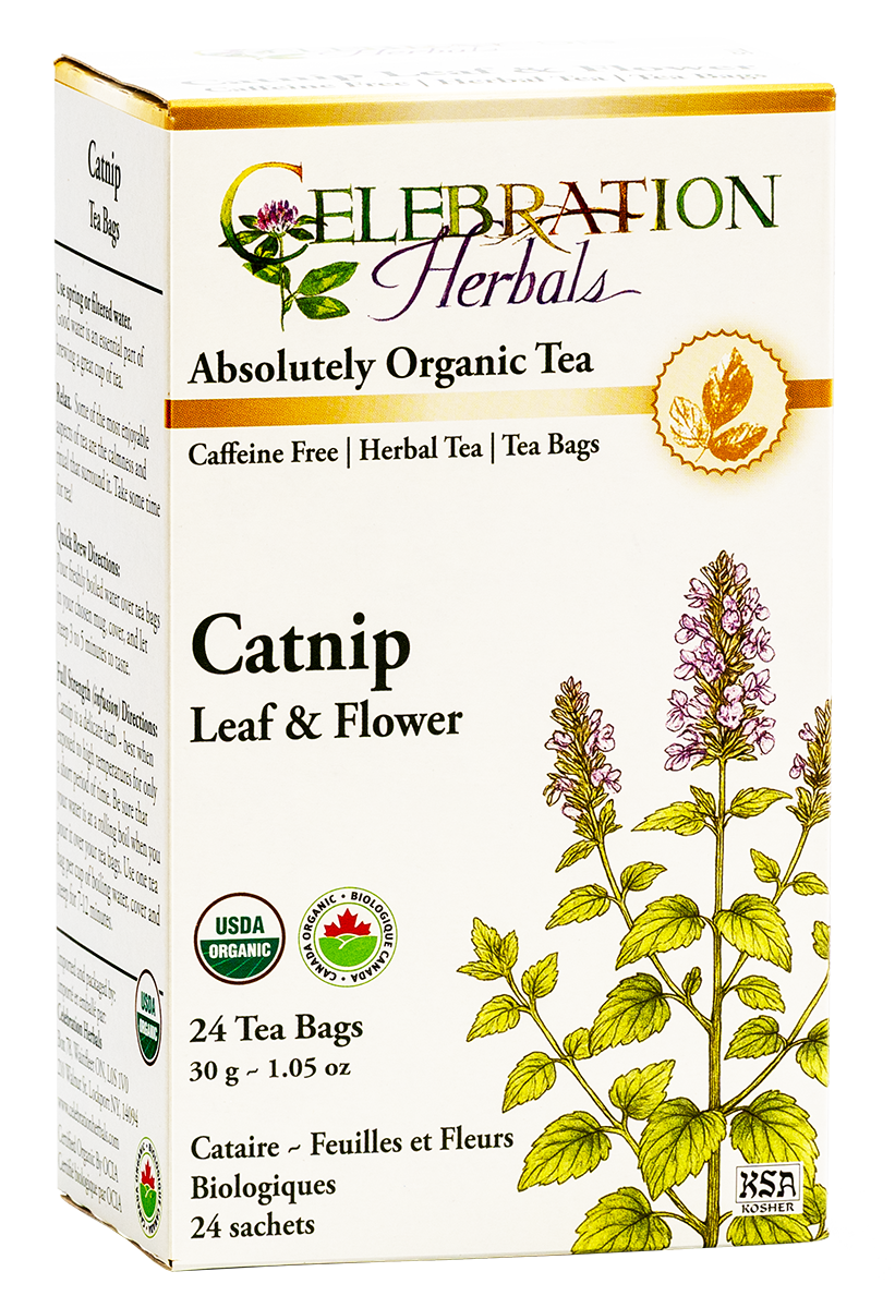 Celebration Herbals Organic Catnip Leaf & Flower Tea – 24 Tea Bags
