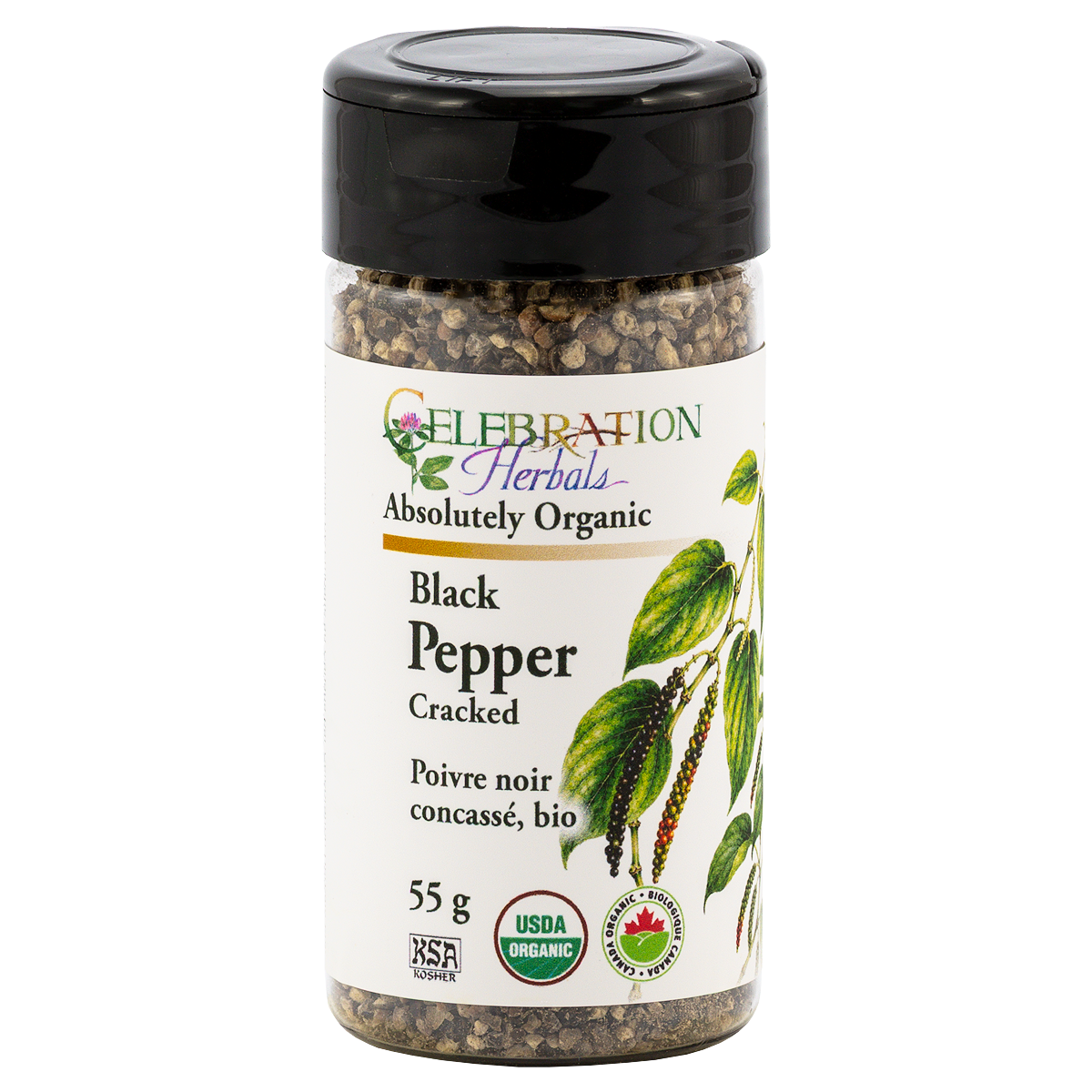 Celebration Herbals Organic Pepper Black Cracked – 55 g