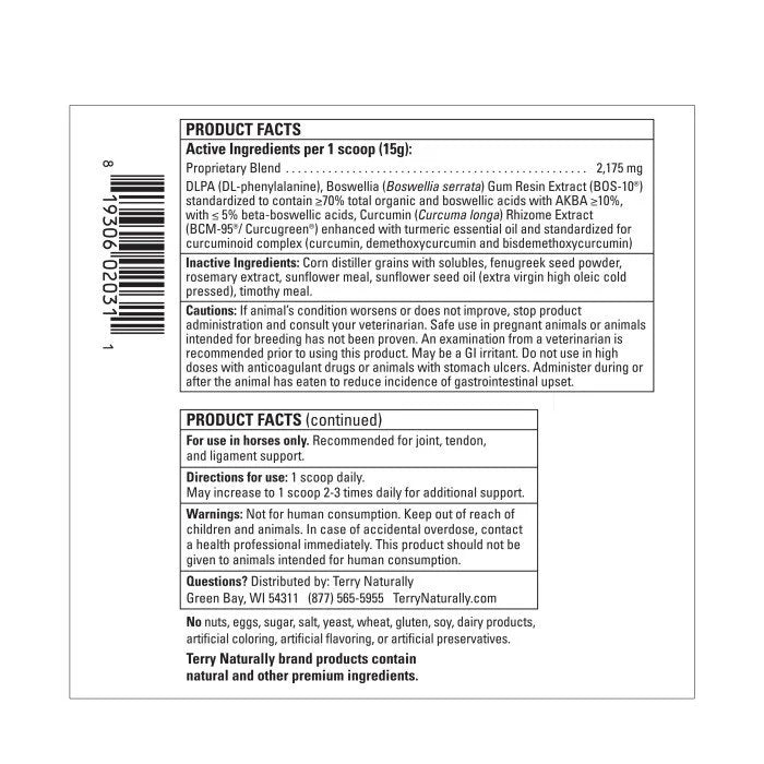 Terry Naturally Curamax Powerful Curcumin for Horses 1 lb Pellet