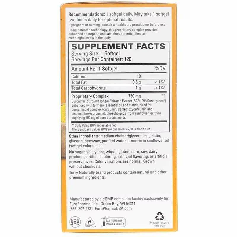 Terry Naturally CuraMed 750 mg 120 Softgels