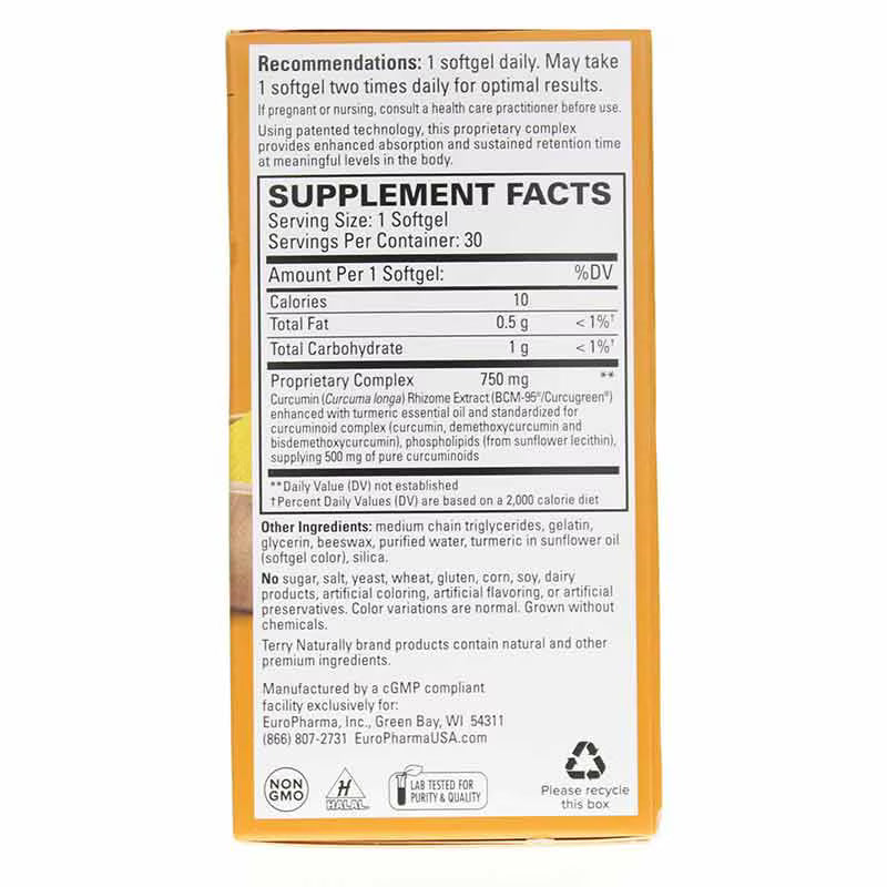 Terry Naturally CuraMed 750 mg 30 Softgels
