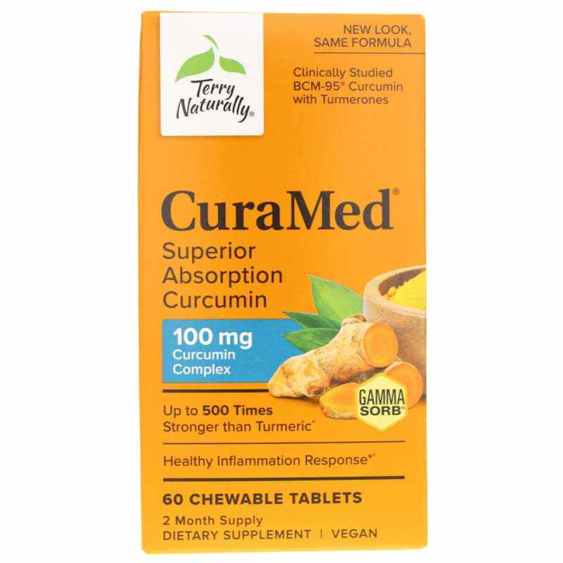 Terry Naturally CuraMed Chewable 100 mg 60 Tablets