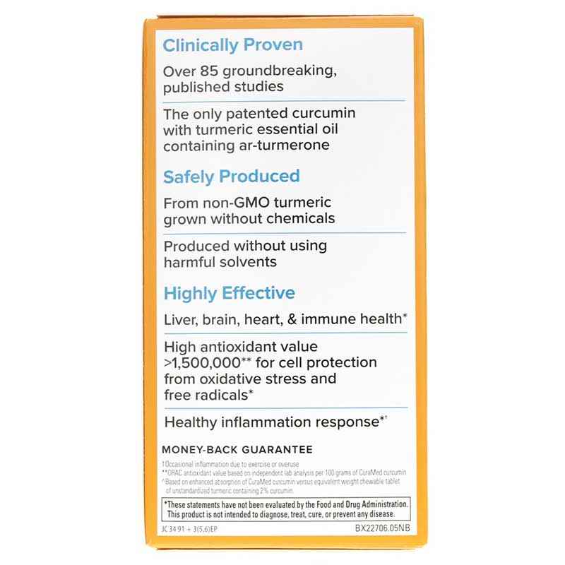 Terry Naturally CuraMed Chewable 100 mg 60 Tablets