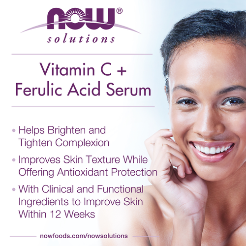 NOW Solutions Vitamin C + Ferulic Acid Serum 1 oz | Brightening