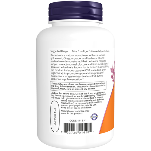 NOW Foods Berberine Glucose Support 90 Softgels