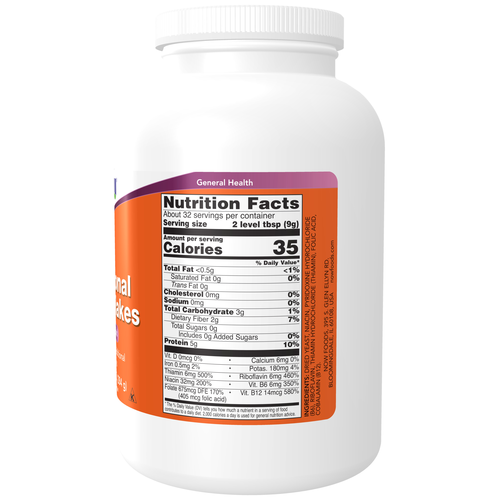 NOW Foods Nutritional Yeast Flakes 10 oz Primary-Grown Saccharomyces Cerevisiae