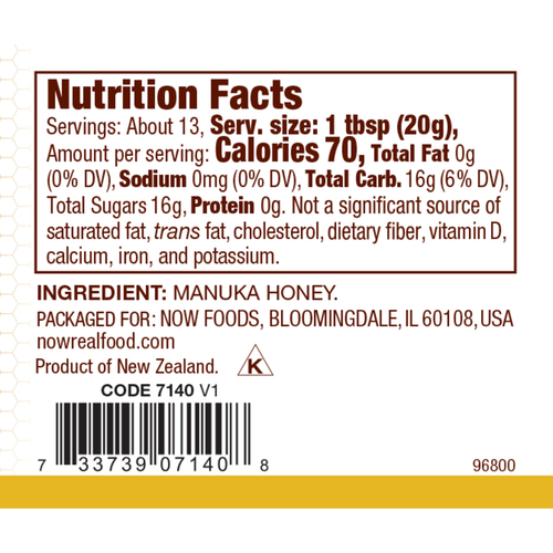 NOW Foods Manuka Honey 8.8 oz | Premium New Zealand Honey