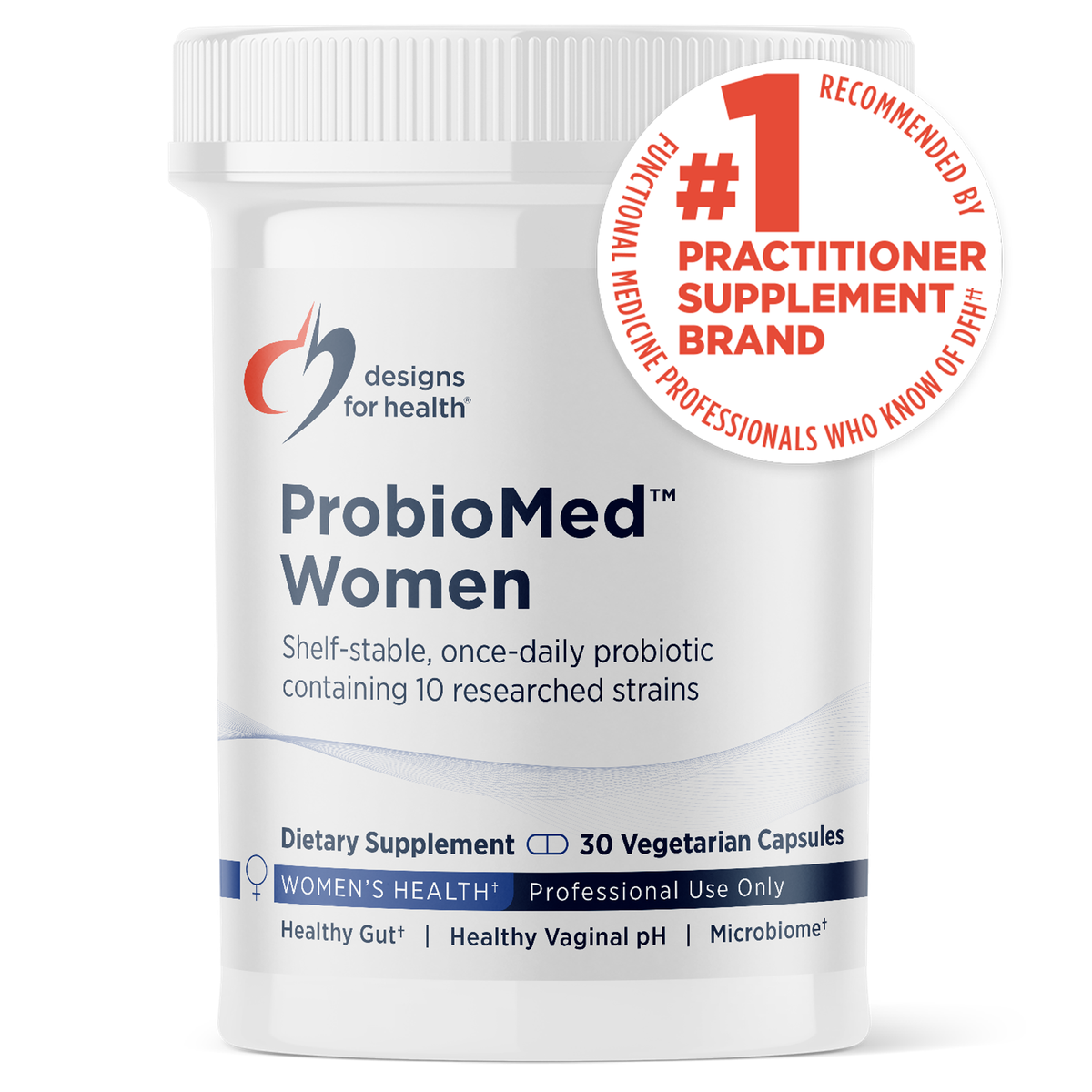 Designs for Health ProbioMed Women 30 capsules front label