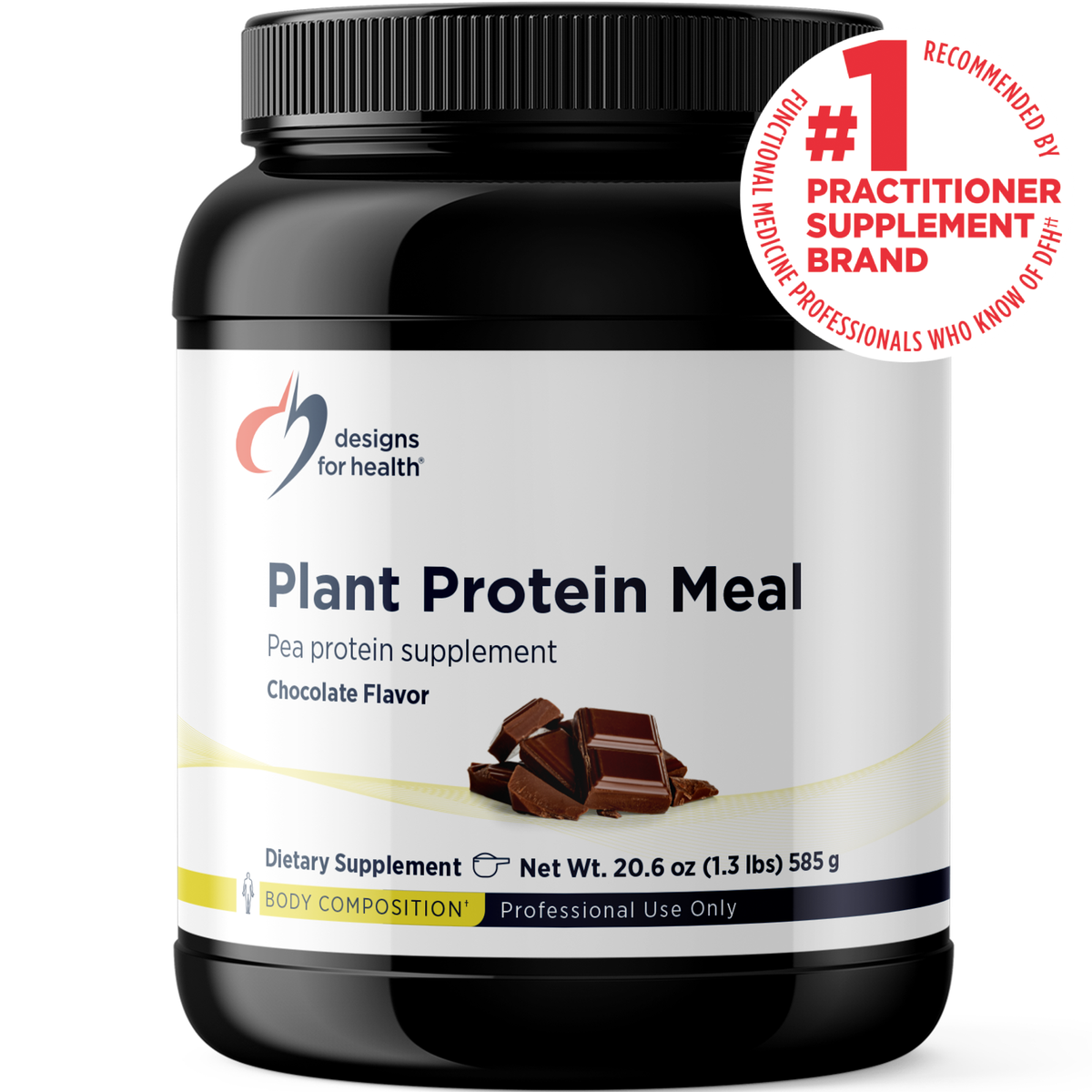 Designs for Health Plant Protein Meal 585 g front label