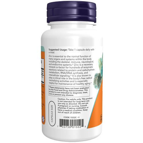 NOW Foods Zinc Picolinate 50 mg 120 Veg Capsules
