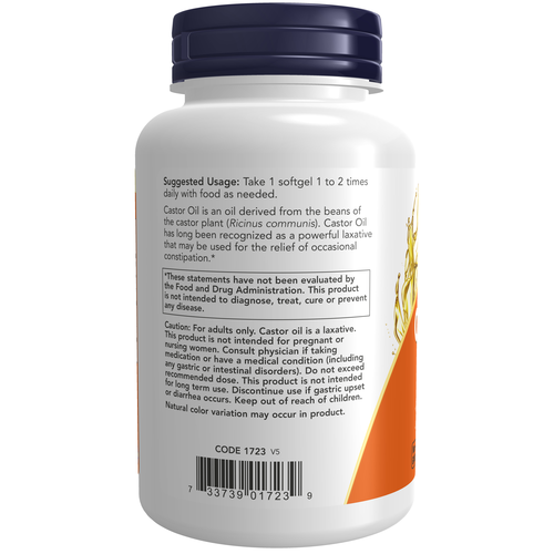 NOW Foods Castor Oil 650 mg 120 Softgels