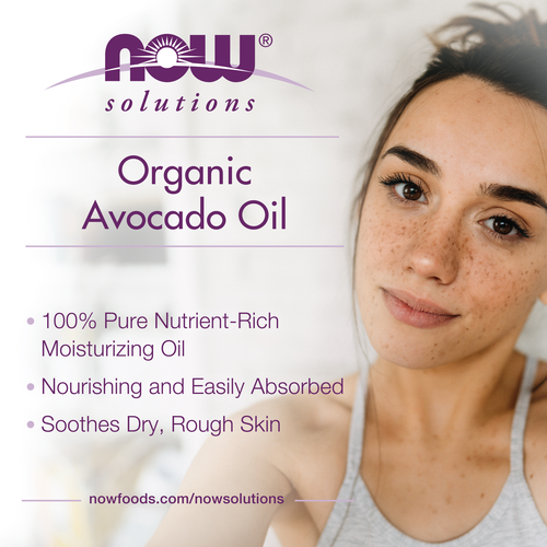 NOW Solutions Organic Avocado Oil 4 oz | Nourishing Skin Care