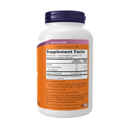 NOW Foods D-Mannose Organic Pure Powder 6 oz