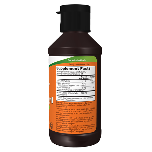 NOW Foods Chlorophyll Liquid Extra Strength Mint 4 oz
