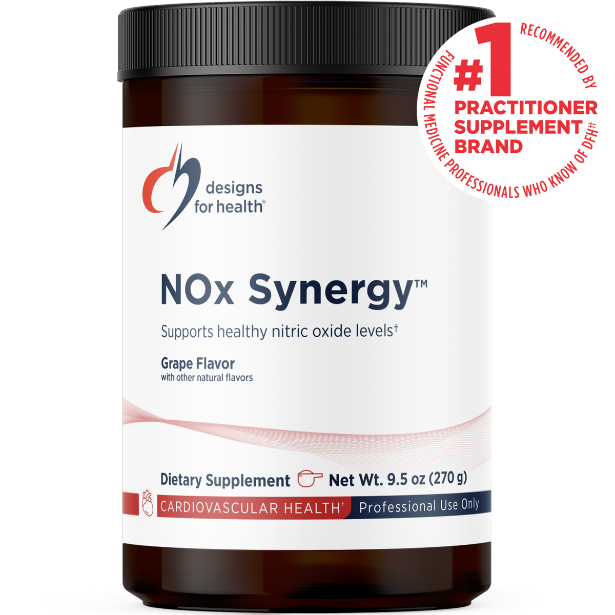 Designs for Health NOx Synergy 270 g front label