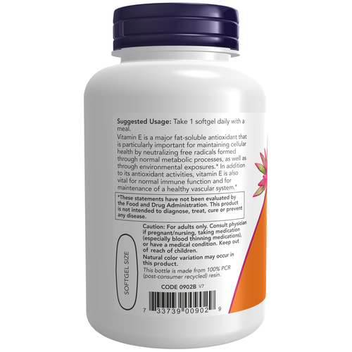 NOW Foods E-1000 Mixed Tocopherols 100 Softgels
