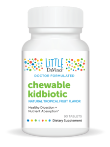 DaVinci Labs Chewable Kidbiotic Tropical Fruit — 90 Tablets product packaging