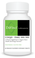DaVinci Labs CoQ10-DMG 300/300 Orange — 60 Tablets product packaging