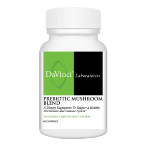 DaVinci Labs Prebiotic Mushroom Blend — 60 Capsules product packaging