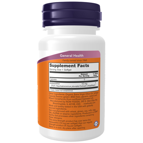 NOW Foods Astaxanthin 10 mg 30 Softgels