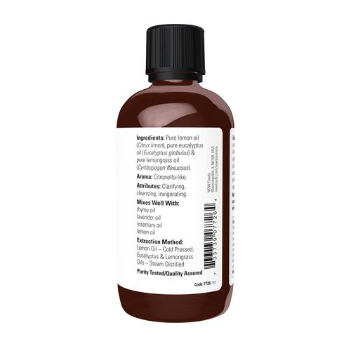 NOW Foods Lemon & Eucalyptus Essential Oil Blend 4 oz
