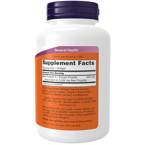 NOW Foods Propolis 2000 5:1 Extract 90 Softgels