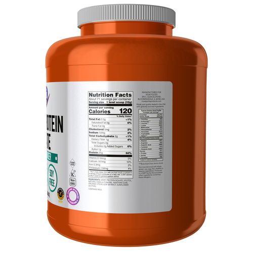 NOW Sports Whey Protein Isolate Creamy Vanilla Powder 5 lb