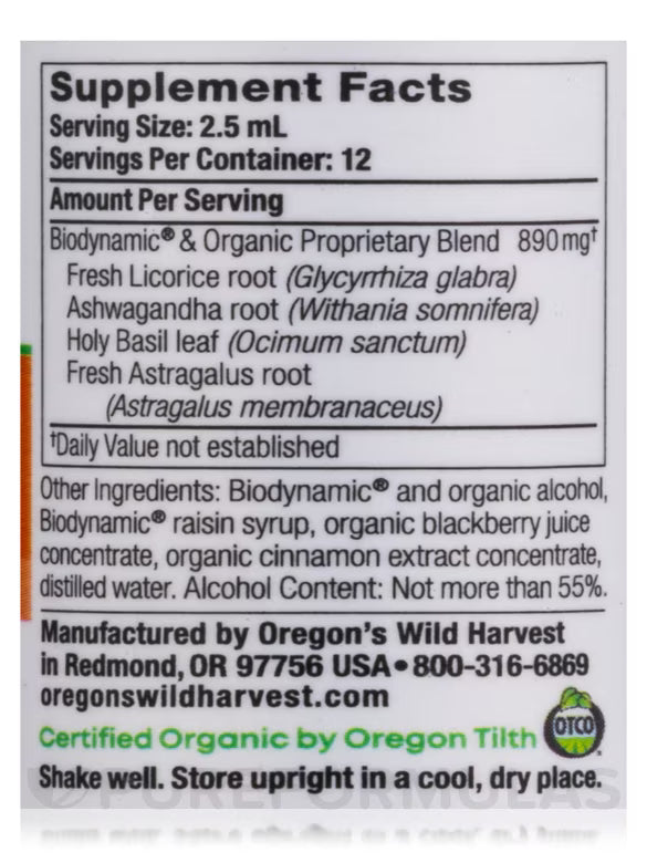 Oregon's Wild Harvest CountToZen Biodynamic 1 oz
