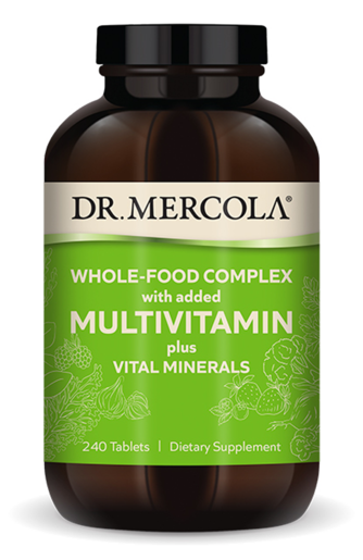 Dr. Mercola Whole-Food Complex with Added Multivitamin 240 Tablets packaging
