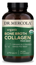 Dr. Mercola Organic Collagen from Grass Fed Beef Bone Broth 270 Tablets packaging
