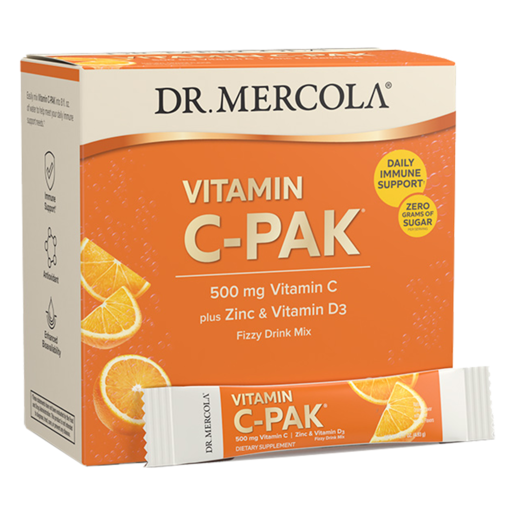 Dr. Mercola Vitamin C-PAK Orange Flavor 30 Servings packaging