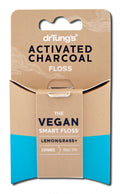 Dr. Tung's Activated Charcoal Smart Floss Lemongrass 30-yard dispenser in blue-accented packaging