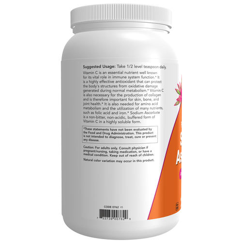 NOW Foods Sodium Ascorbate Powder 3 lbs | Buffered C Bulk Size