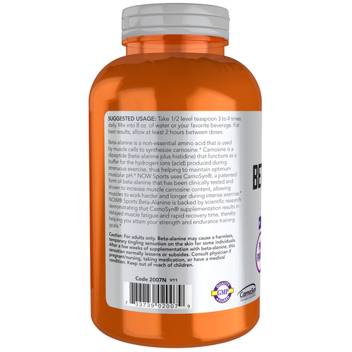 NOW Sports Beta-Alanine Powder 500 Grams
