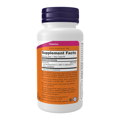 NOW Foods MK-7 Vitamin K-2 100 mcg 120 VCaps